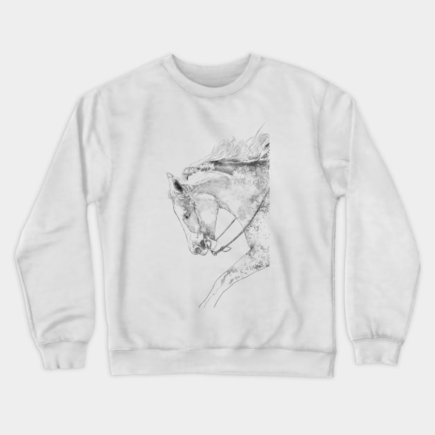 Horse Sketch Crewneck Sweatshirt by WendiStrangFrost